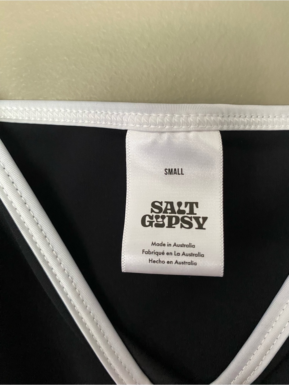 SALT GYPSY Black & White Contrast Bralette Bikini Tankini Swim Top Surf Small - Picture 5 of 7